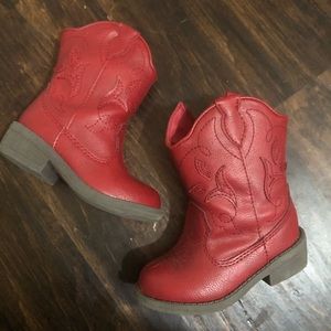 Red toddler cowboy boots